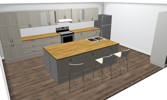 3d rendering kitchen renovations