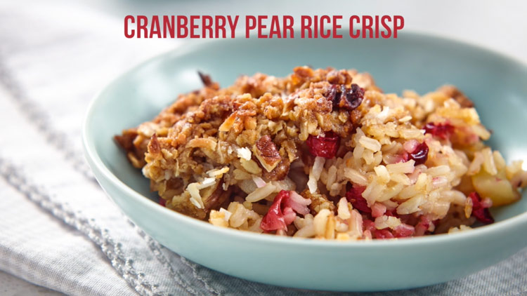 Cranberry Pear Rice Crisp video production by BP imaging