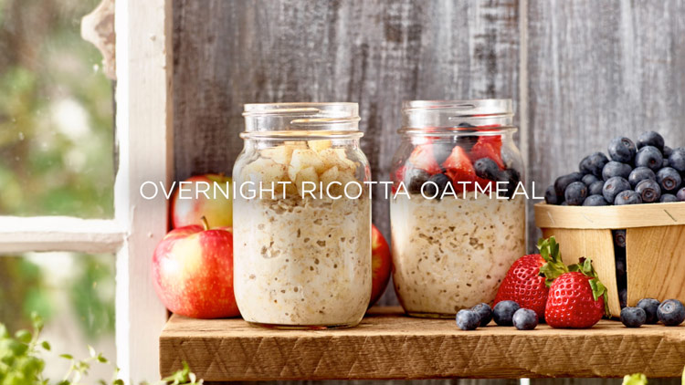 Overnight Ricotta Oatmeal video production by BP imaging