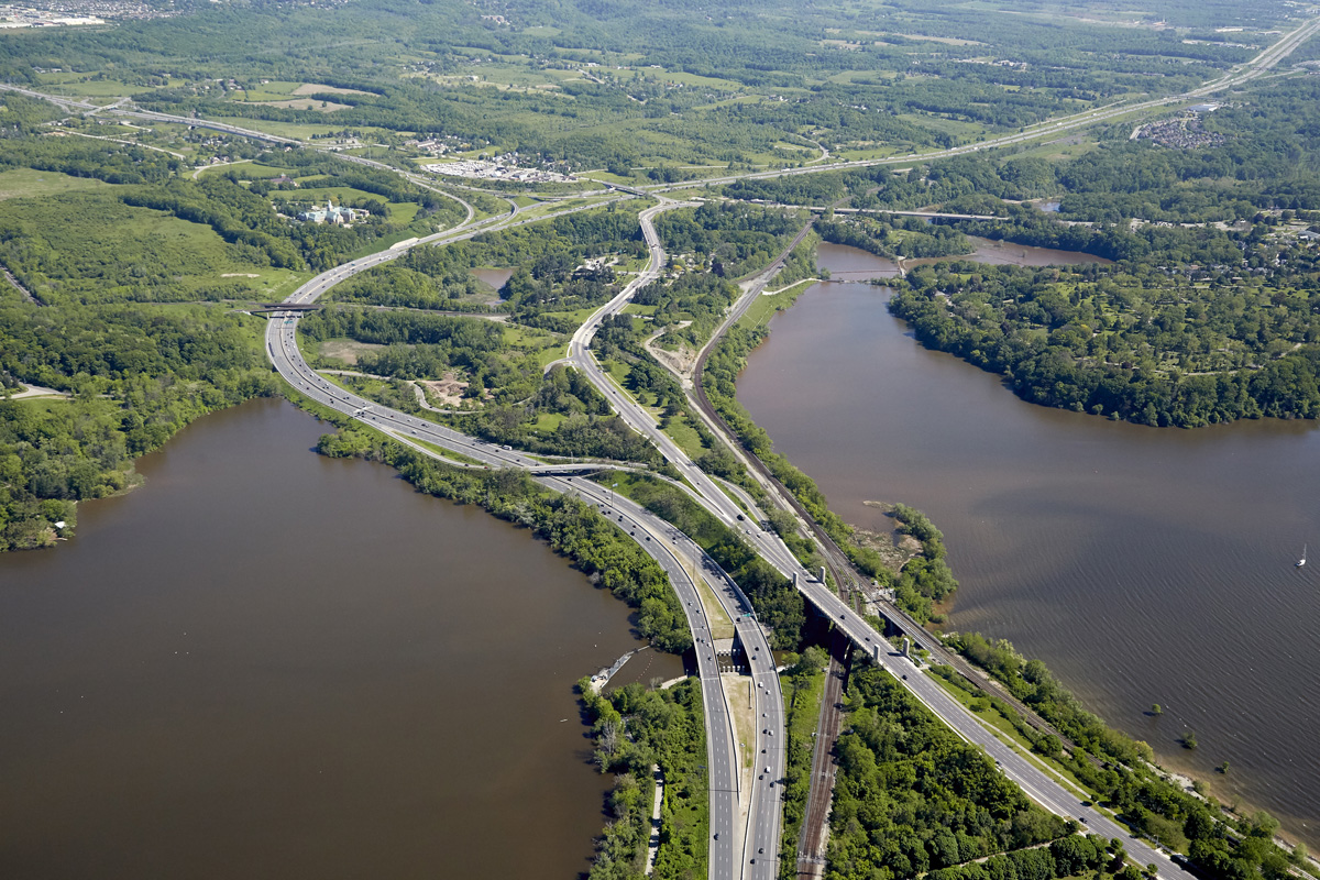 Aerial Photo - Hamilton Highway Construction Progress