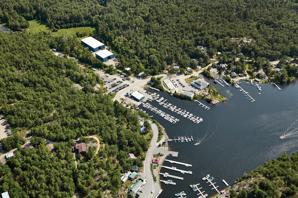 Aerial Photo - Marina Trent Severn Boats