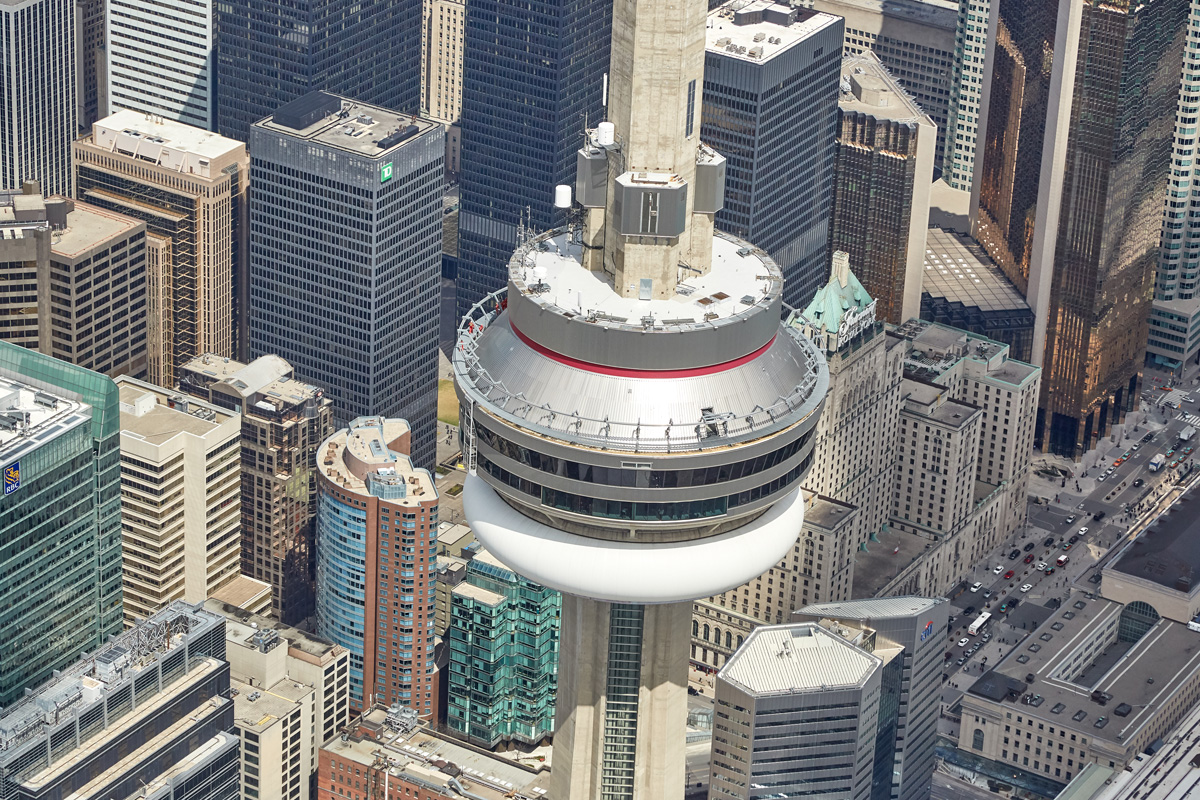 Aerial Photo - Toronto CN Tower Close-up