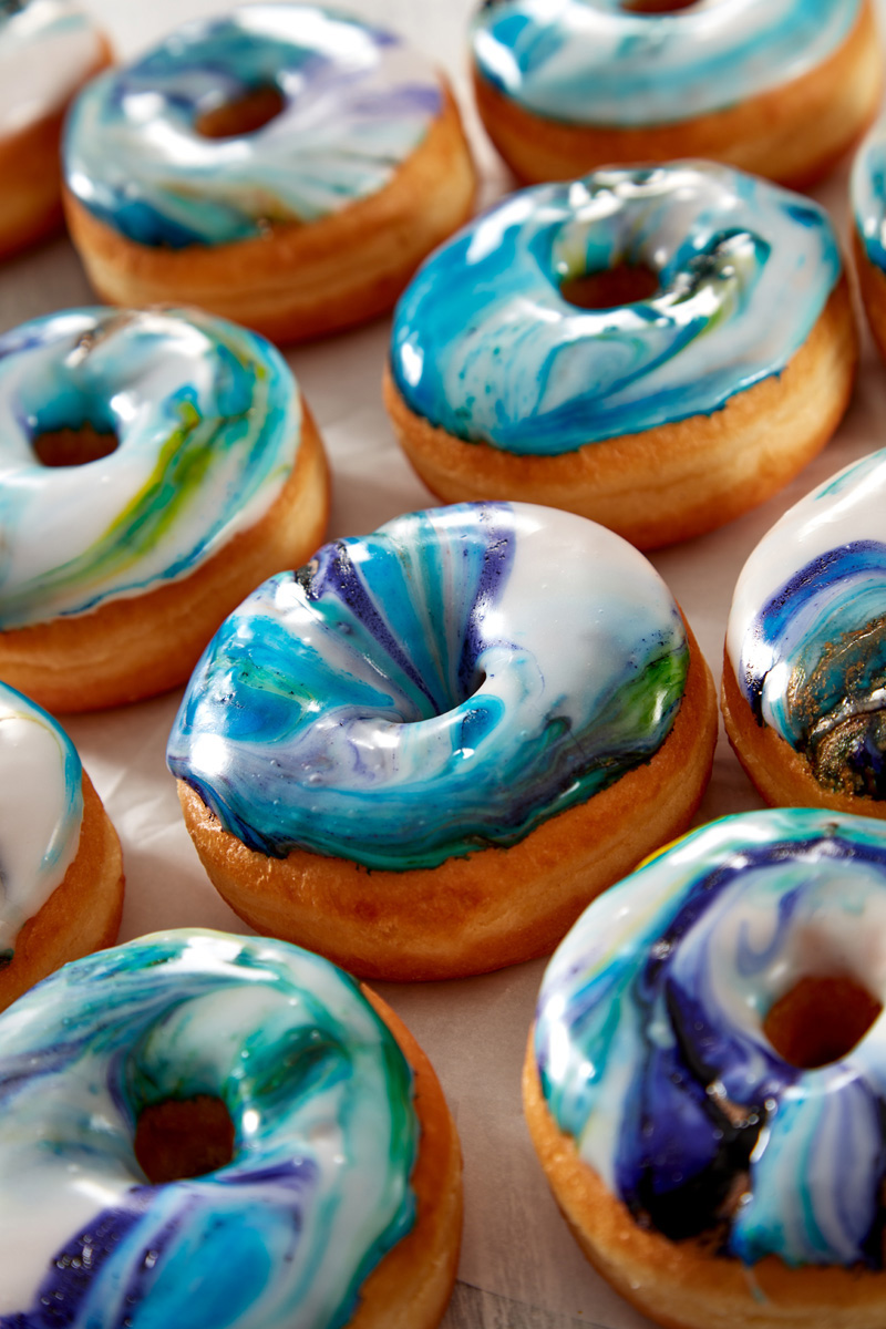 Illustrative Photo - Blue Tie Dye Donuts