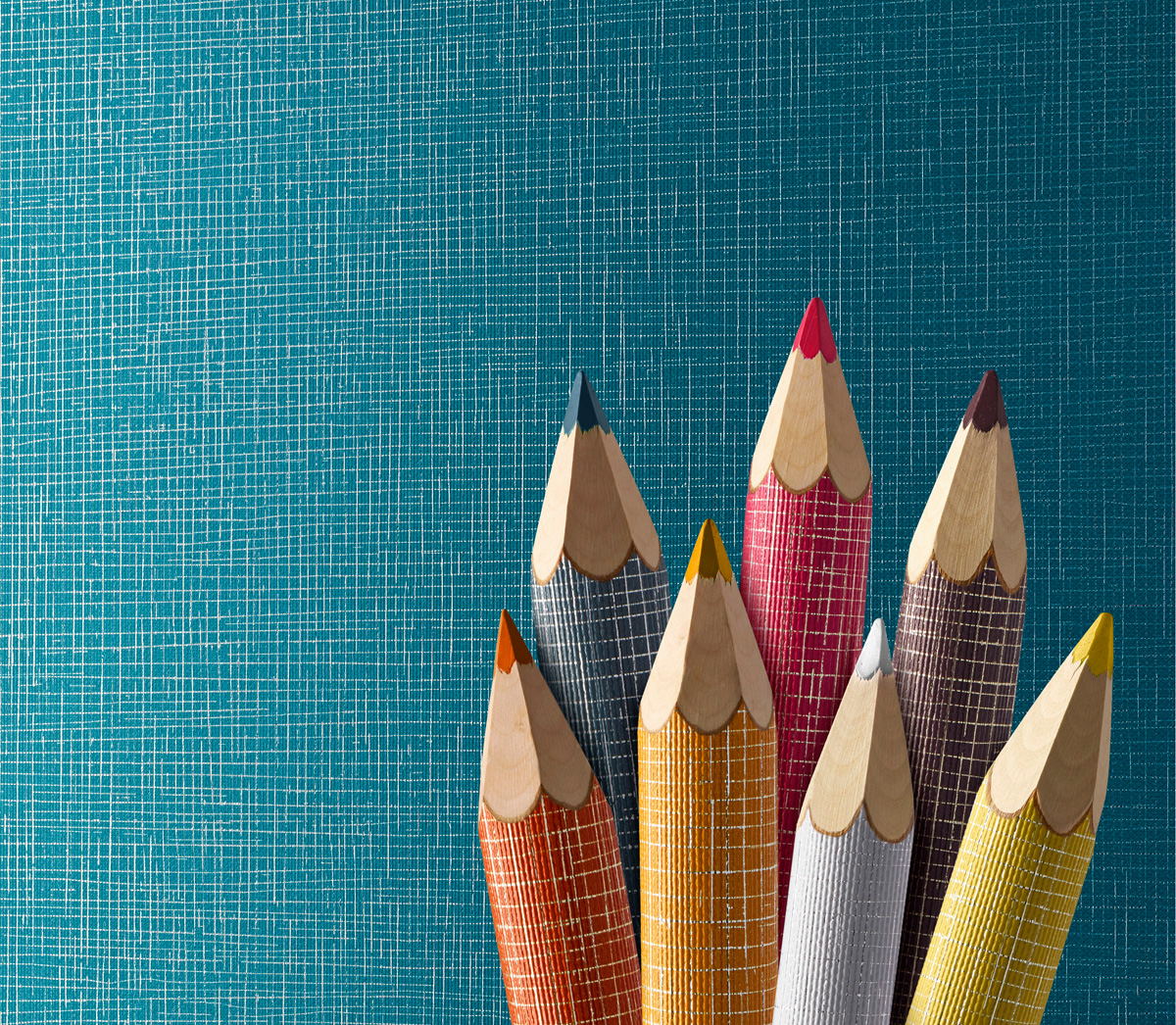 Illustrative Photo - Pencil Crayons Commerical Wallcovering