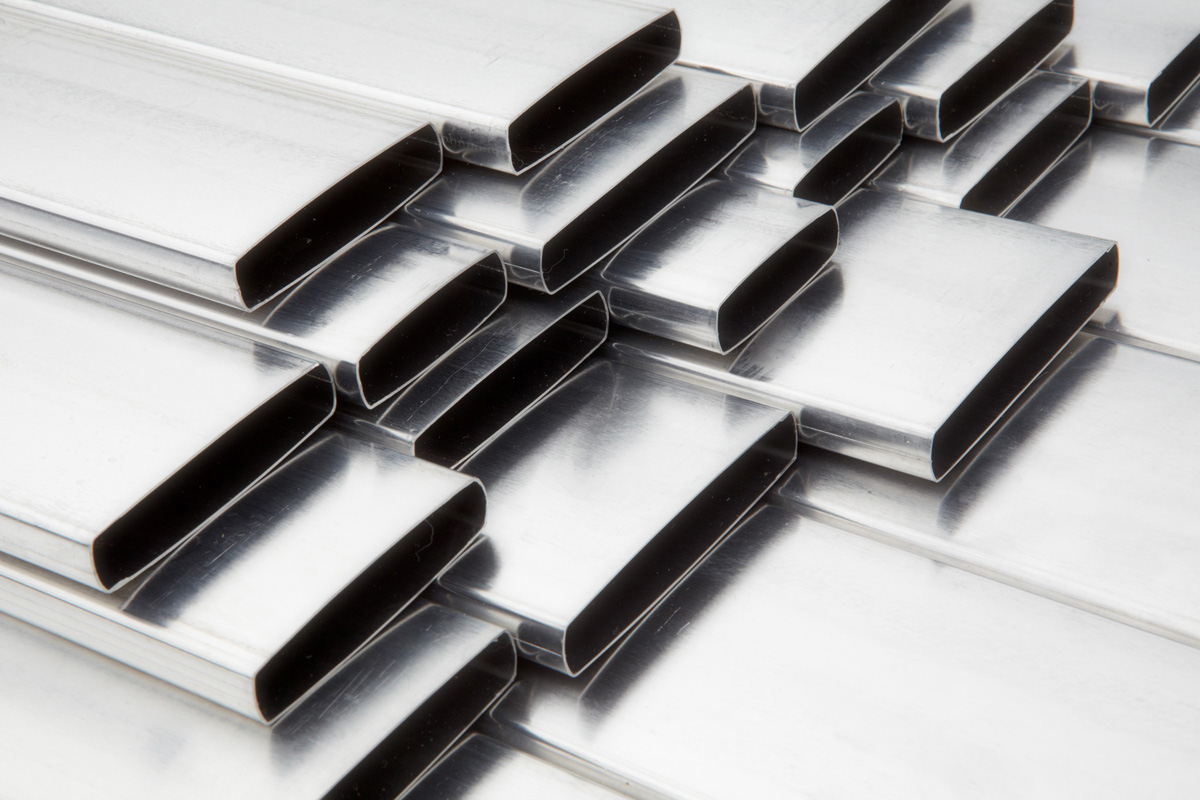 Illustrative Photo - Stainless Rectangular Stacked Pipes