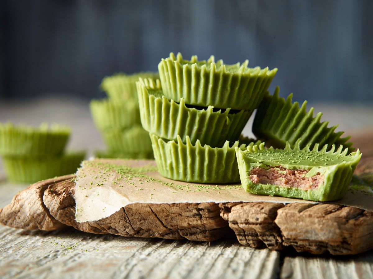Food Photo -Matcha Almond Butter Cups