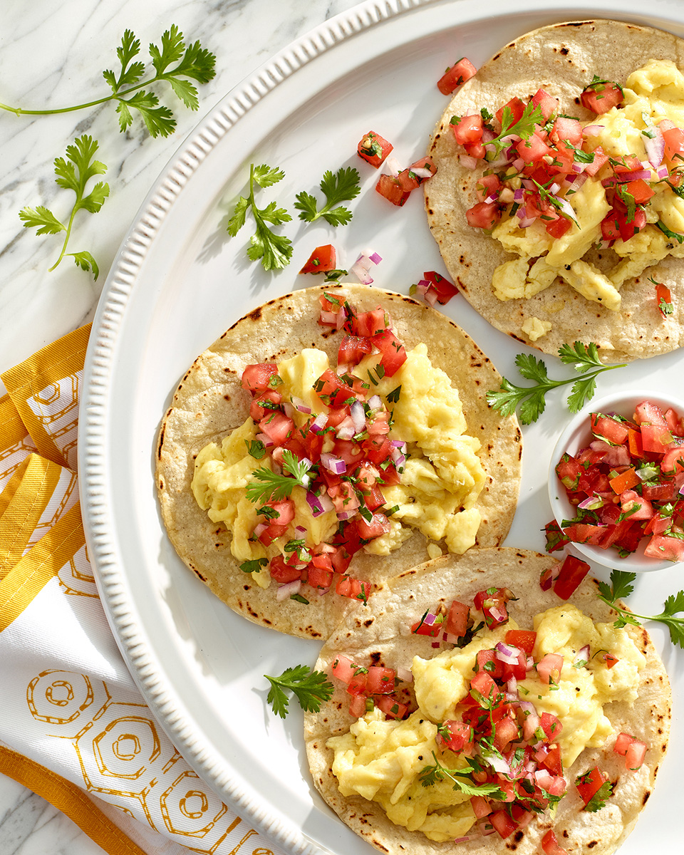 Food Photo - Mexican Scrambled Egg Pico De Gallo Tortilla