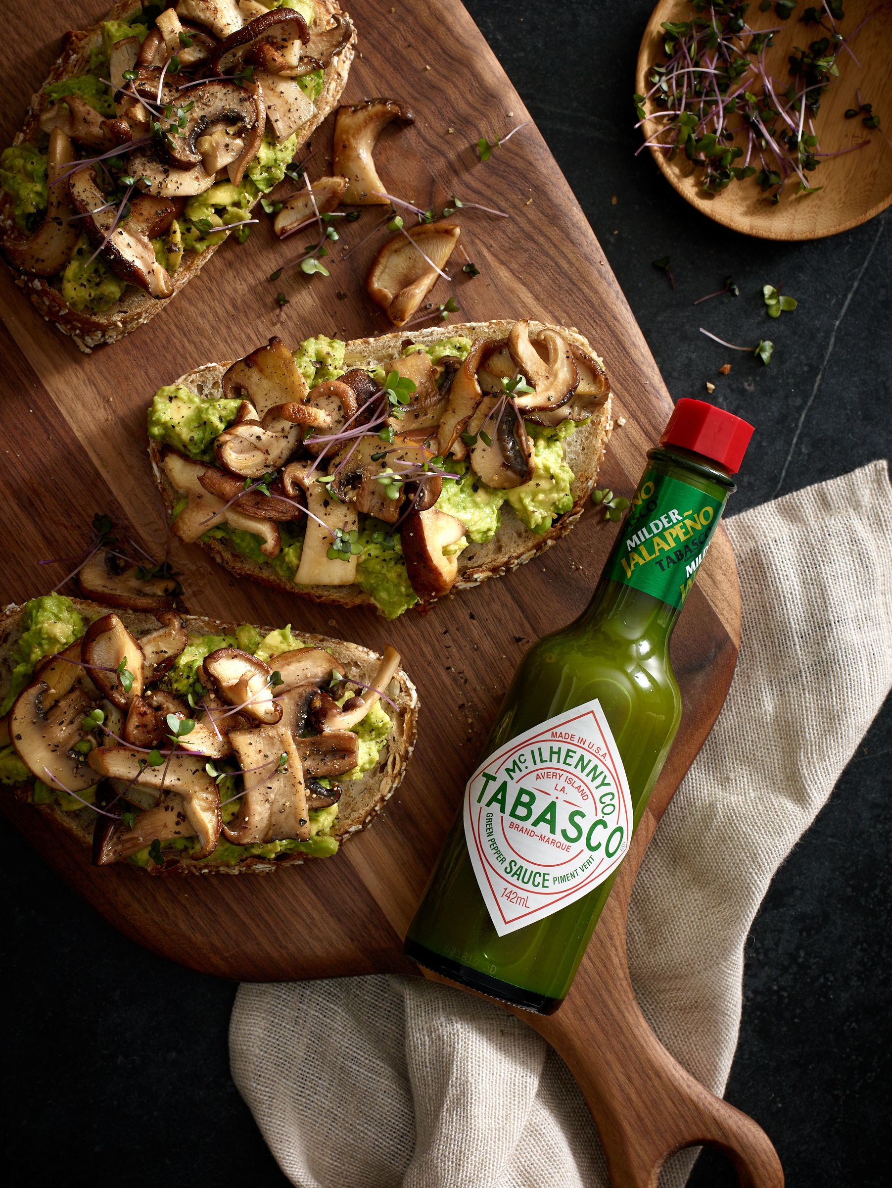 Food Photo -Mushroom Avocado Toast