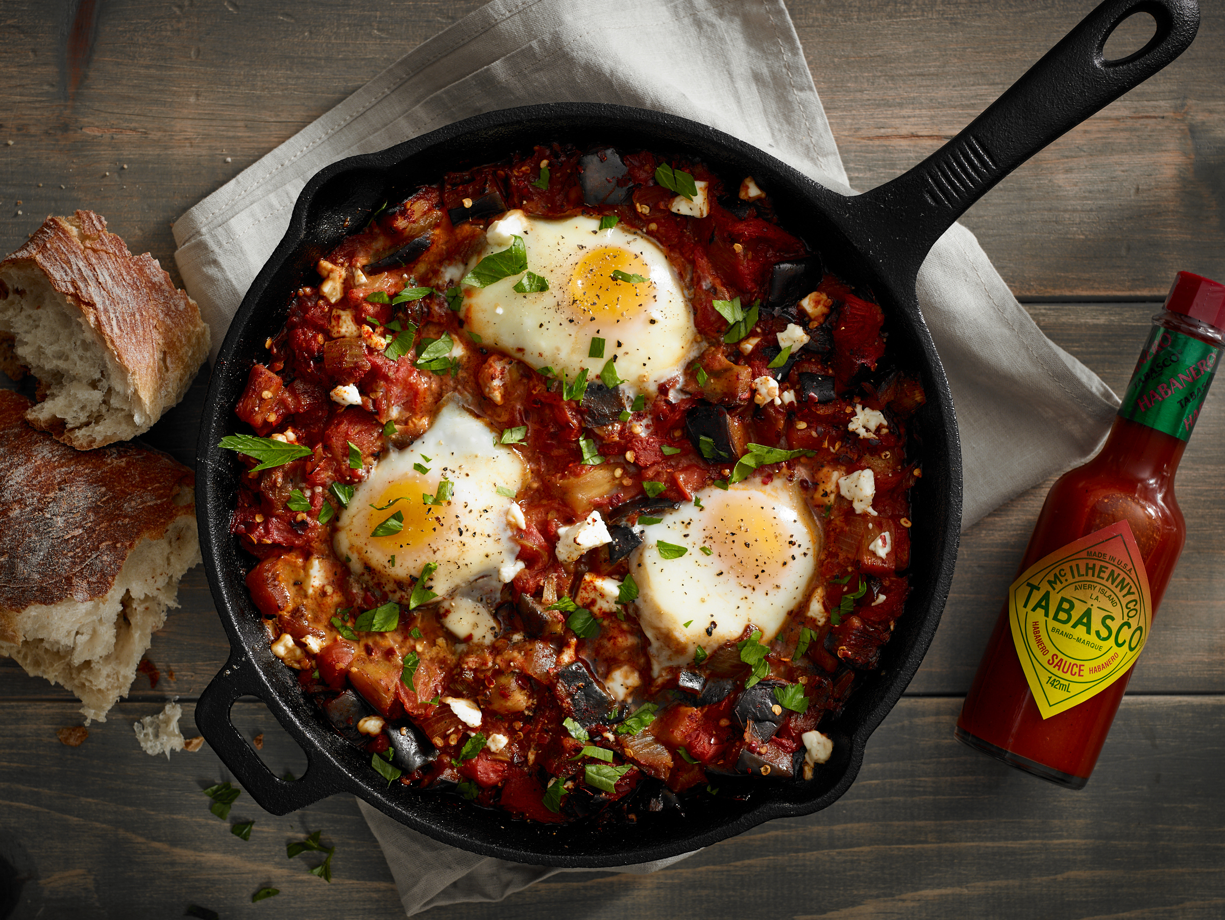 Food Photo - Shakshuka With Hot Sauce