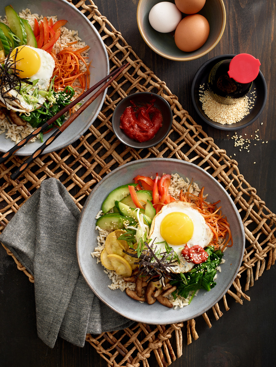 Food Photo - Vegetarian Japenese Egg Rice Dinner