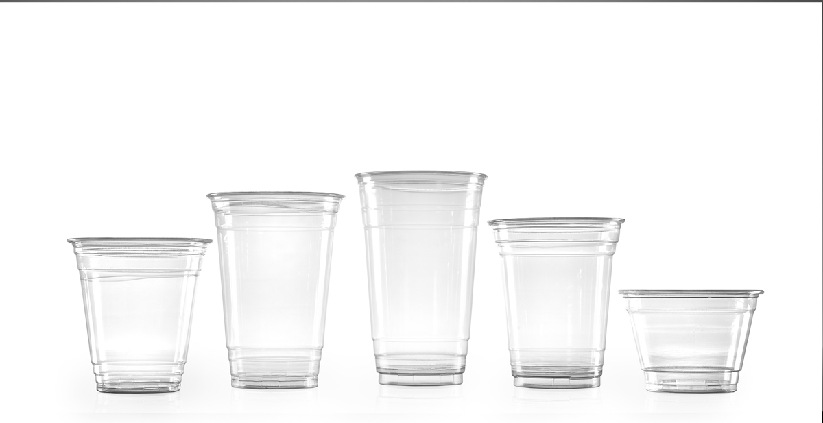 Product Photo - Clear Plastic Drinking Glasses