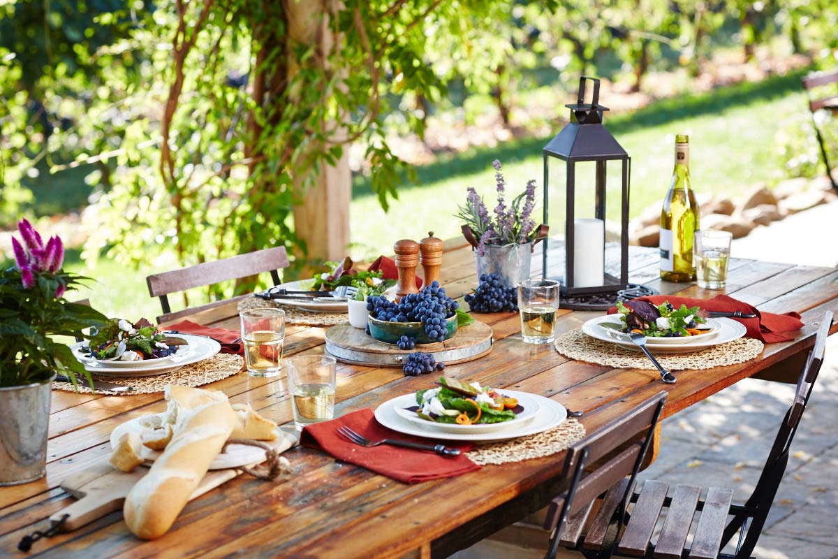 Food Photo -Outside Winery Table Setting