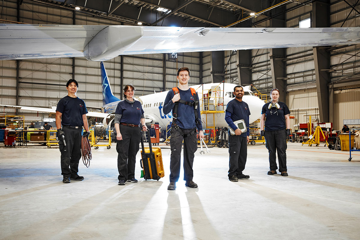 Industrial Photo - Airplane Installation Team